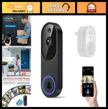 1080p Wireless Wi-Fi Video Doorbell Camera, Two-Way Audio, Night Vision, AI Moti