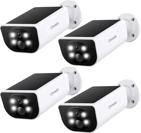 Cinnado Security Cameras Wireless Outdoor - Home Security Cameras Solar & Batter