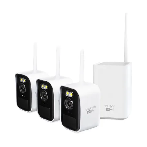 Swann MaxRanger Mini 4K Wireless NVR Security System 3 Camera Kit New