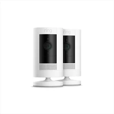 Ring Stick Up Cam Battery Wireless Outdoor/Indoor White 2-Pack NEW With Batterys