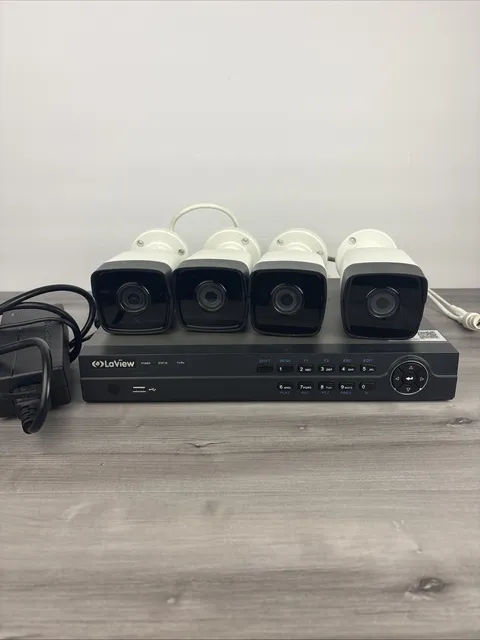 LaView LV-N9508Q8E 8 Channel 4K 8.3 MP IP Network Video Recorder 4 Cameras
