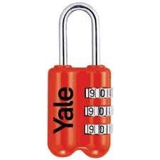 Yale Yp2/23/128/1r Lock 23mm Red, Zinc-Alloy, 3-Digit Resetable Combo