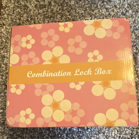 Black Metal Combination Lock Box Safe, Small Matte, Carrying Handle