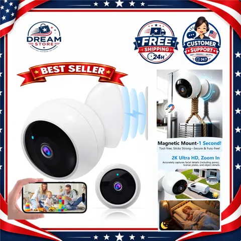 AMTIFO 2K Wireless Security Camera Outdoor Indoor WiFi AI Motion Detection