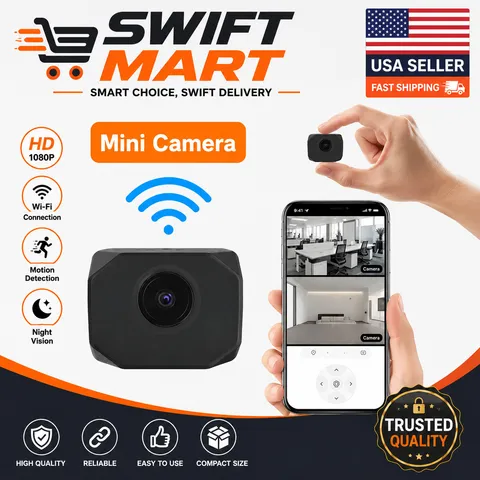 Mini Camera WiFi 1080P HD Smart Home Security Portable IP Cam Remote Monitoring