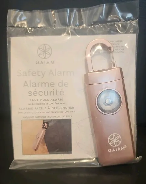 GAIAM Personal  Safety Alarm Easy Pull Clip On Rose Gold 1000 Feet Sound New