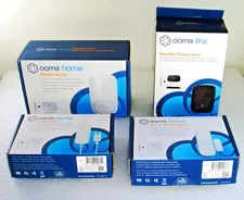 Ooma Telo Remote Phone Jack, Motion, Door or Window, 2x Water Sensors Set Bundle