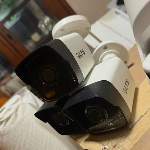LTS CCTV Wired Bullet Security Cameras, White/Black, Color Mode, 3 Cameras