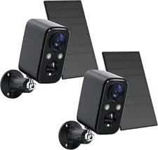 Wireless Outdoor Security Cameras with Solar Panel for Home