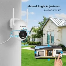 Wireless WiFi Home Security Camera 5MP 2-Way Audio Outdoor Pan Tilt IP Camera