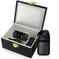 Signal Blocking Faraday Box & Bags for Car Keys - Keyless Entry Anti-Theft Safe