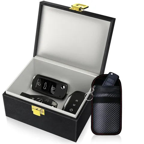 Signal Blocking Faraday Box & Bags for Car Keys - Keyless Entry Anti-Theft Safe