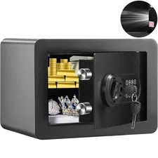 Safe 0.5 Cubic Feet Home Safe Steel for Cash Gold 13.8 x 9.8 x 9.8 inch