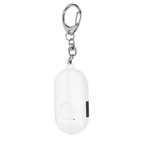 130dB Alarm Keychain For Emergency Water Proof Keychain White JLFA