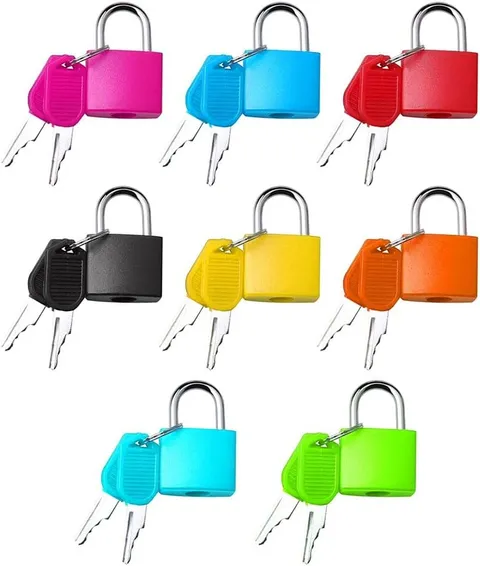 8 Pcs Luggage  LBlack,Blue,Copper,Green,Multicolor,Orange,Rose,Sky