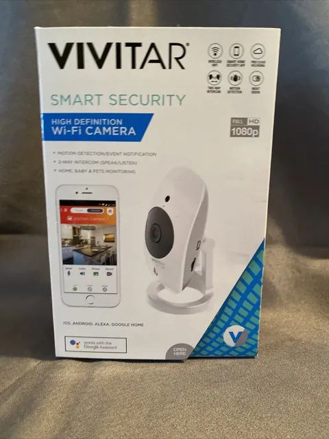 Vivitar Home Security Wi-Fi Camera - White Color - Full HD 1080p IPC113-WHT