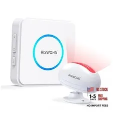 Motion Sensor Door Chime, Wireless Motion Detector Alarm 1 Rreceiver 1 Sensor
