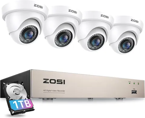 ZOSI 3K Lite Security Camera System with 1TB Hard Drive,AI Human/Vehicle Dete...