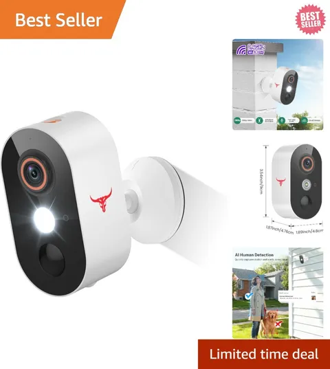 1 Pack Wireless Security Camera System Smart Night Vision Outdoor WiFi Cameras