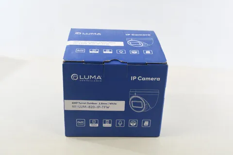 Luma LUM-820-IP-DM 820 Series 8MP Dome IP Outdoor Camera, 2.8-12mm Lens Blk/Wht