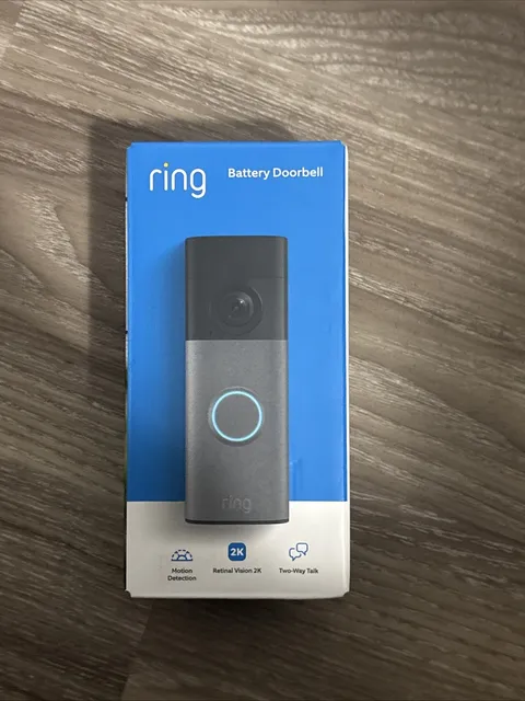 Ring Battery Doorbell 2nd Gen (newest model) 2K Speckled Gray