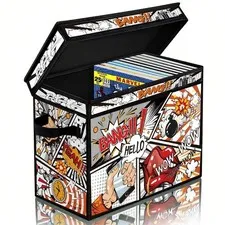 Large Comic Book Case Storage Box Oxford Fabric 15.3x7.8x11.8 Inch Display