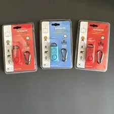 BASU eAlarm Portable Emergency Alarm 120dB - Lot of 3 (2 Apple Red, 1 Blue)