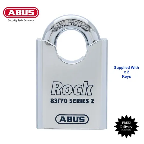 ABUS Padlock 83CS70 High Security  ROCK Padlocks. -Site Safes -Keyed Alike.
