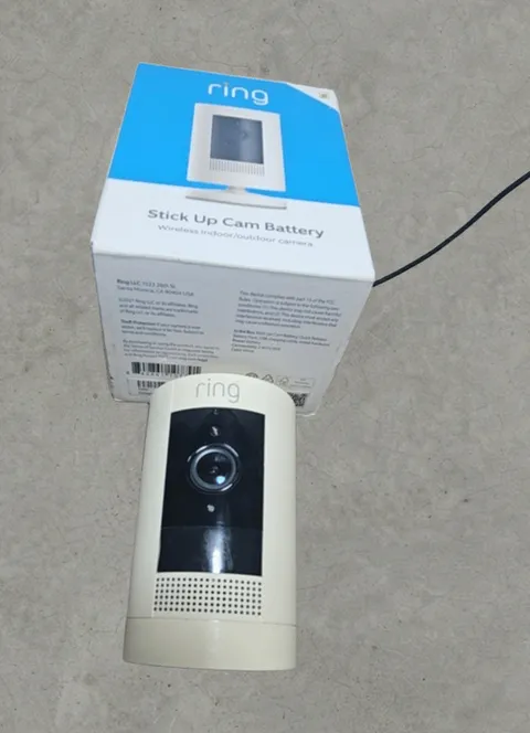 Ring Stick Up Cam Battery HD Security Camera - White - Used Good