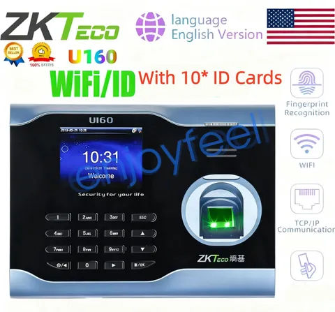 NEW ZKTecoU160 TCP/IP WIFI Biometric Fingerprint Recognition Time Clock Machine