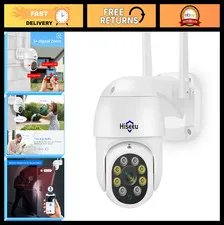 3MP Wireless Outdoor Security Camera, WiFi 24/7 Surveillance, Night Vision, Moti
