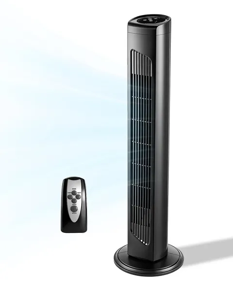 Winado 32" Bladeless Tower Fan, Portable Floor Fan with Remote Control, Adjustab