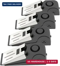 4 Packs Upgraded Door Stop Alarm Portable Wedge Door Stoppers Security Alarm 120