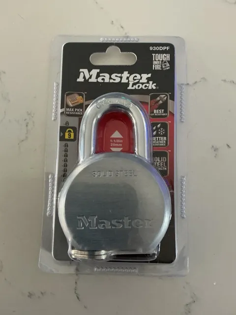 Master Lock 930DPF High Security Steel Padlock Boron Alloy Shackle