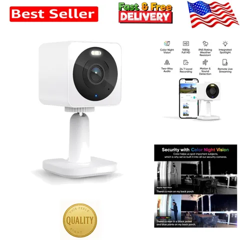 Cam OG Indoor/Outdoor 1080p Wi-Fi Smart Home Security Camera with Color Night...
