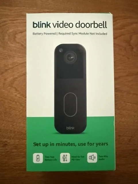 NEW - Blink Video Doorbell (2nd Gen) BLACK (sync module not included)