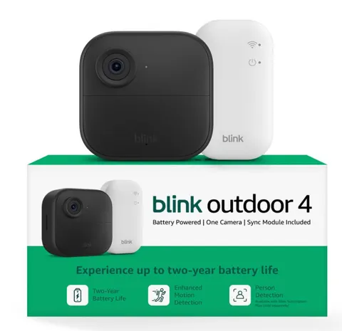 Blink Outdoor 4 - Wireless smart security 1 camera - NEW, BLACK