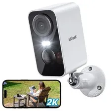 ieGeek Wireless Outdoor Battery Security Camera 2K Home WiFi CCTV System Alexa