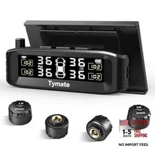 TM8 Tire Pressure Monitoring System, Wireless Solar TPMS with 4 External