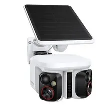 Baseus Dual 3K Solar Powered Wireless Outdoor Security Camera 8X Zoom