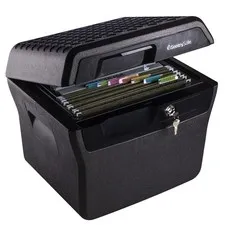 Fireproof and Waterproof Lock Box with Key Lock, File Safe with Carrying Hand...