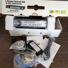 Digital Video Security Q-SEE 4 Channel DVR Model QR414 W/Extras NOB
