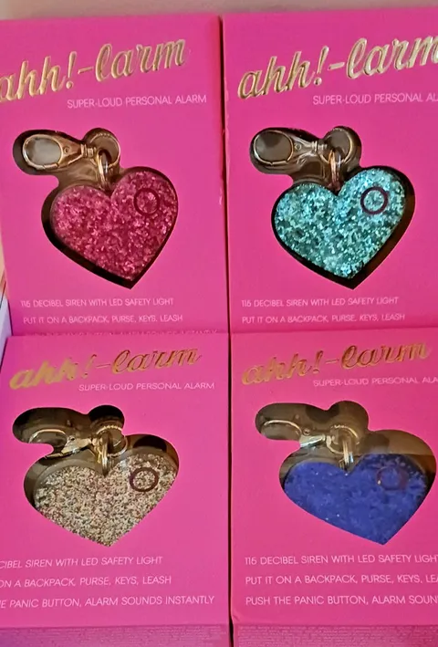 BlingSting Ahh!-larm Glitter Heart 115 Decibel Alarm 2/ Light - Pick your color!