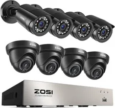 8CH 3K Lite Security Camera System with AI Human Vehicle Detection, 8 X 1920TVL