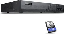 Marquis NVR 8 Channel 4K PoE Network Video Recorder NVR  2TB Hard Drive Include