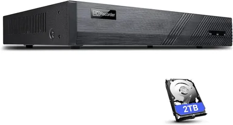 Marquis NVR 8 Channel 4K PoE Network Video Recorder NVR  2TB Hard Drive Include