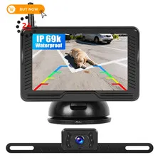 Wireless Backup Camera for Car 4.3 Inch Monitor AHD Camera,