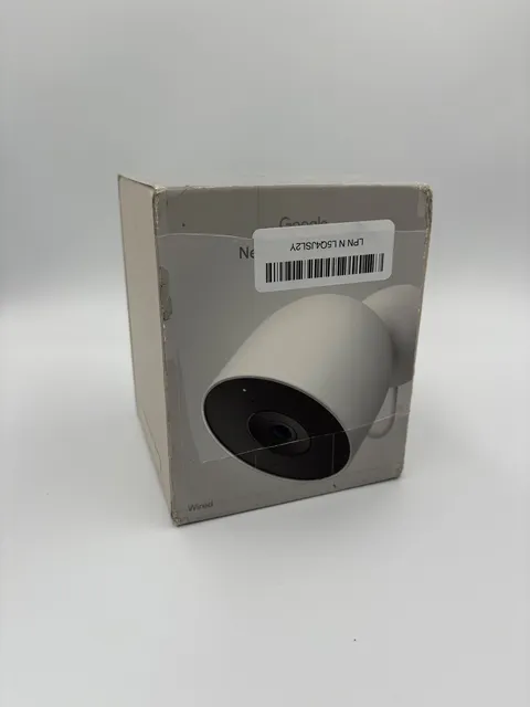 Google Nest Cam 2nd Gen Wired Security Camera White 2k Video