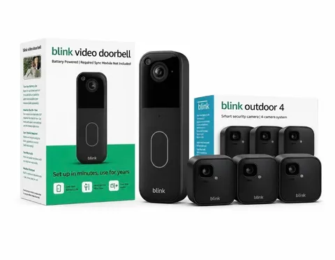 Blink Video Doorbell + Outdoor 4 (3 camera) System Bundle NEW Factory Sealed