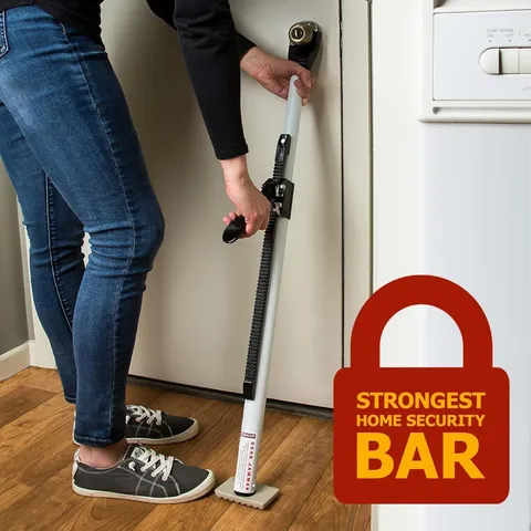Buddybar Door Jammer Home Security Door Bar 2,560 lbs of Force Stops Intruders